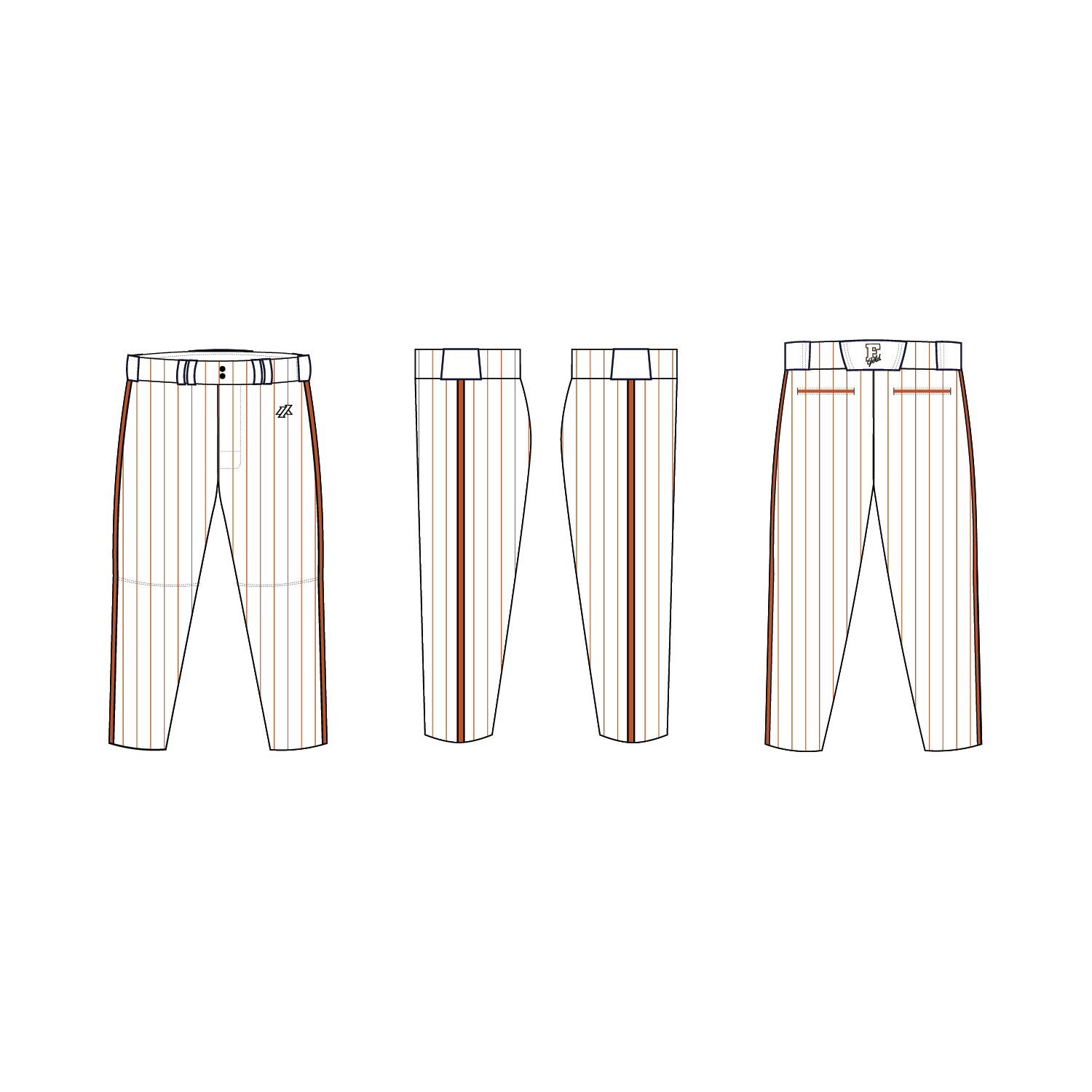 Dimler 16U Florida Gold - White Pinstripe Knickers