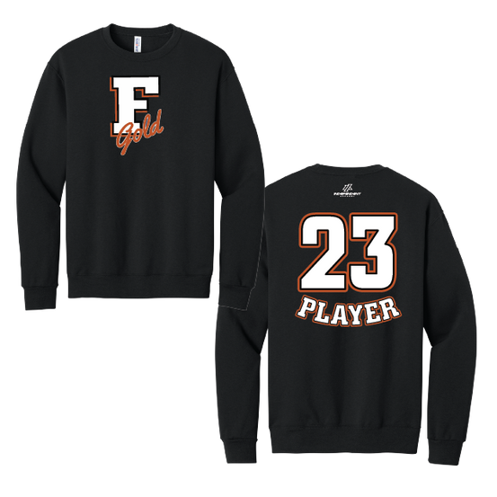 Florida Gold "F" Logo Cotton Crewneck Sweatshirt
