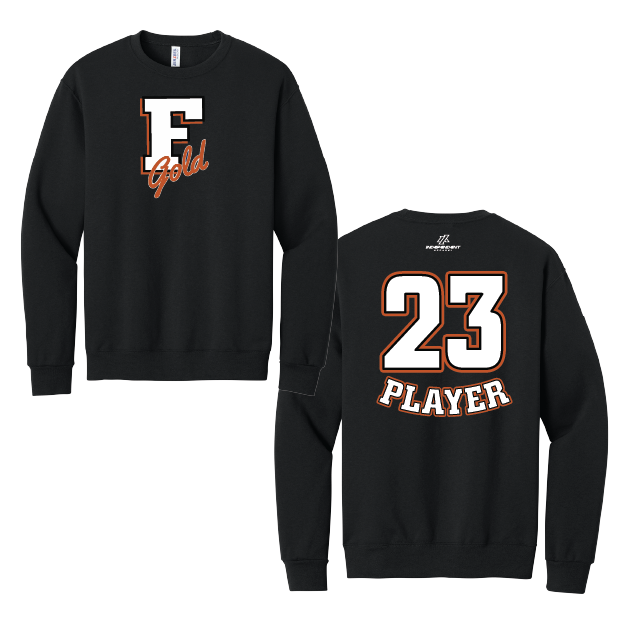 Florida Gold "F" Logo Cotton Crewneck Sweatshirt