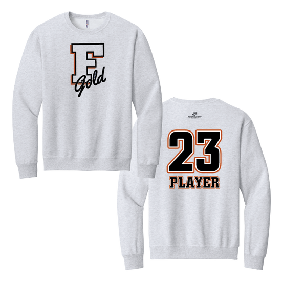 Florida Gold "F" Logo Cotton Crewneck Sweatshirt