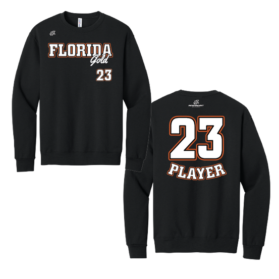 Florida Gold Logo Cotton Crewneck Sweatshirt