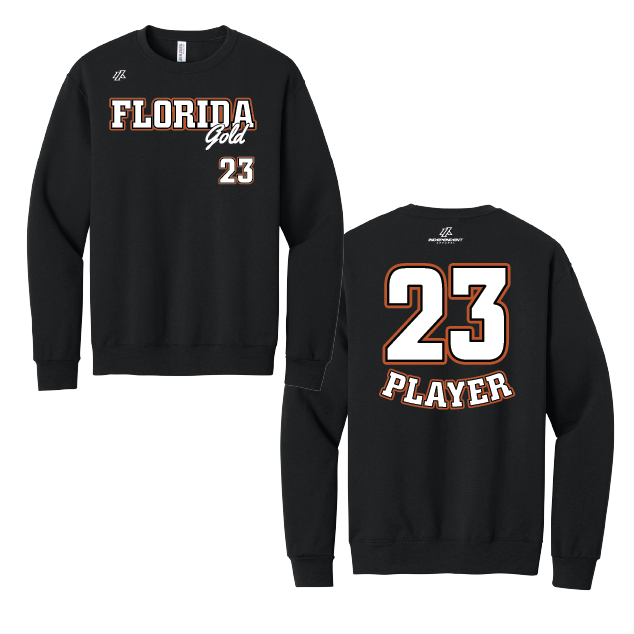 Florida Gold Logo Cotton Crewneck Sweatshirt