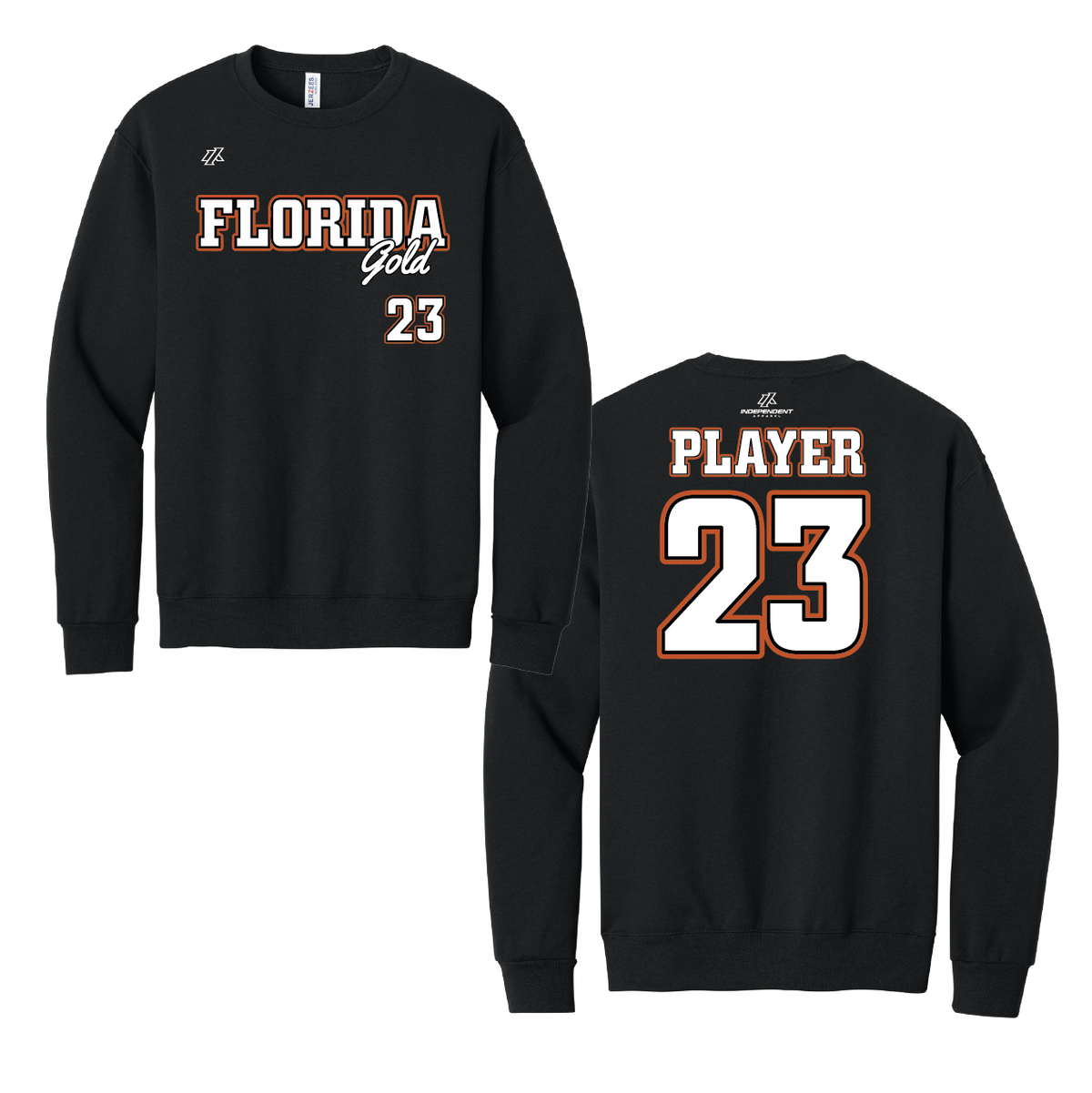 Florida Gold Logo Cotton Crewneck Sweatshirt