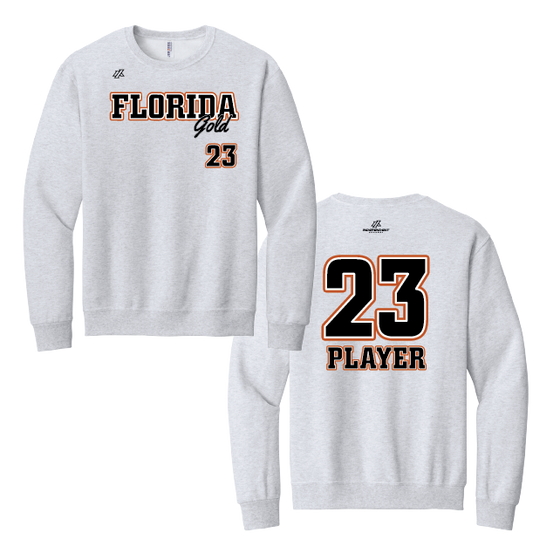 Florida Gold Logo Cotton Crewneck Sweatshirt