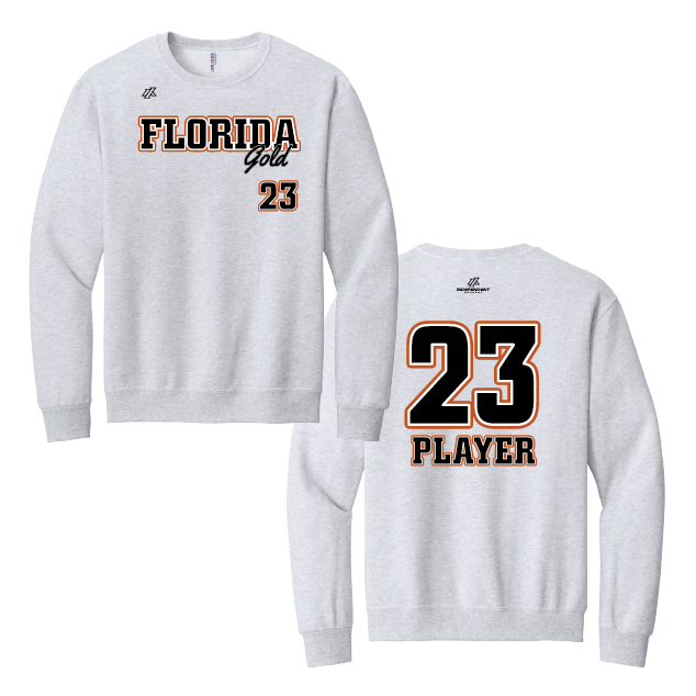 Florida Gold Logo Cotton Crewneck Sweatshirt