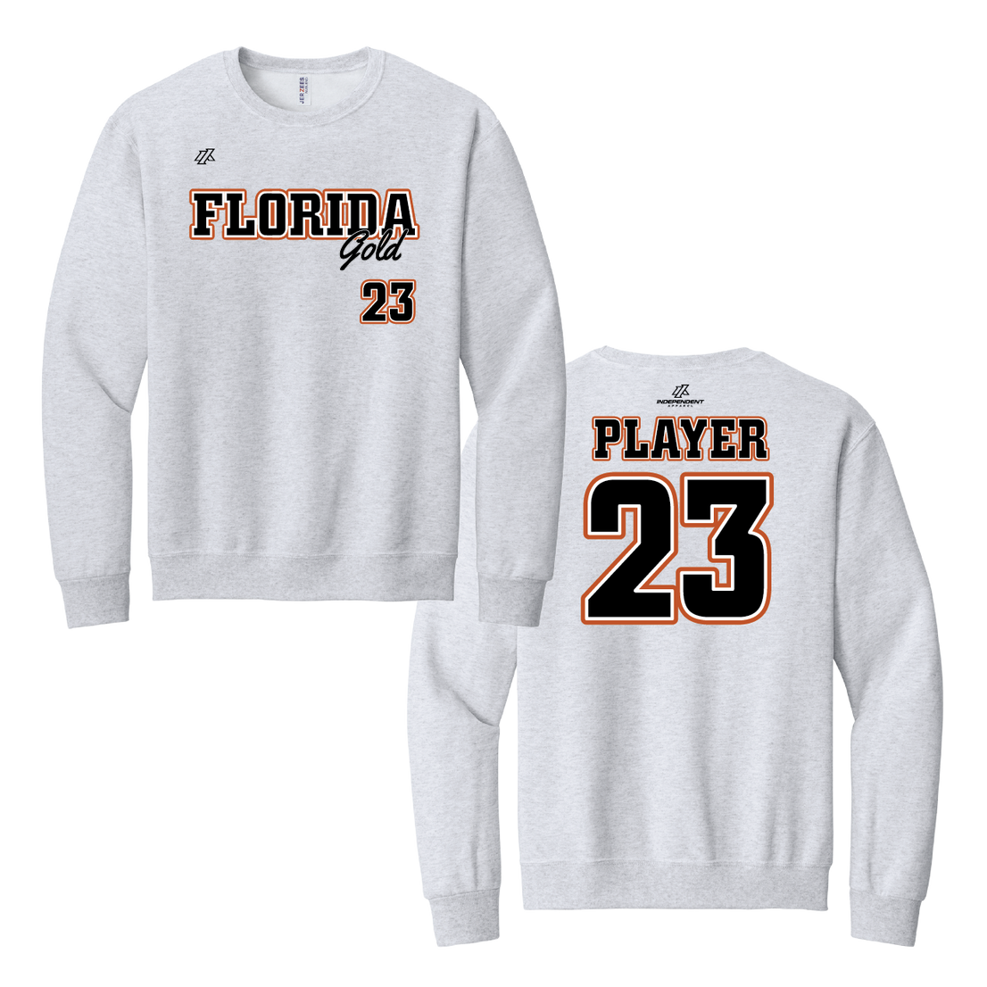 Florida Gold Logo Cotton Crewneck Sweatshirt