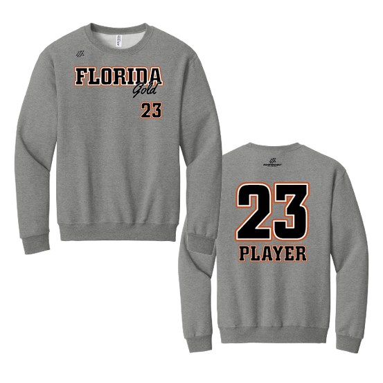 Florida Gold Logo Cotton Crewneck Sweatshirt