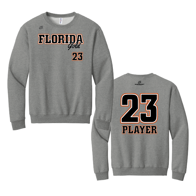 Florida Gold Logo Cotton Crewneck Sweatshirt
