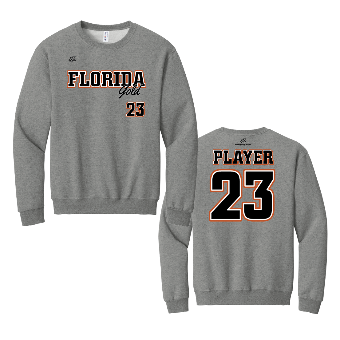 Florida Gold Logo Cotton Crewneck Sweatshirt