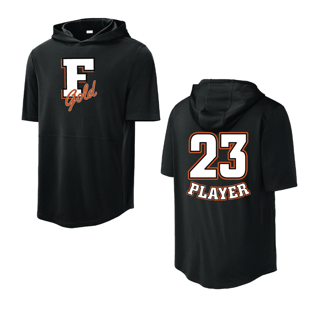 Florida Gold "F" Logo Short Sleeve Lightweight Hoodie