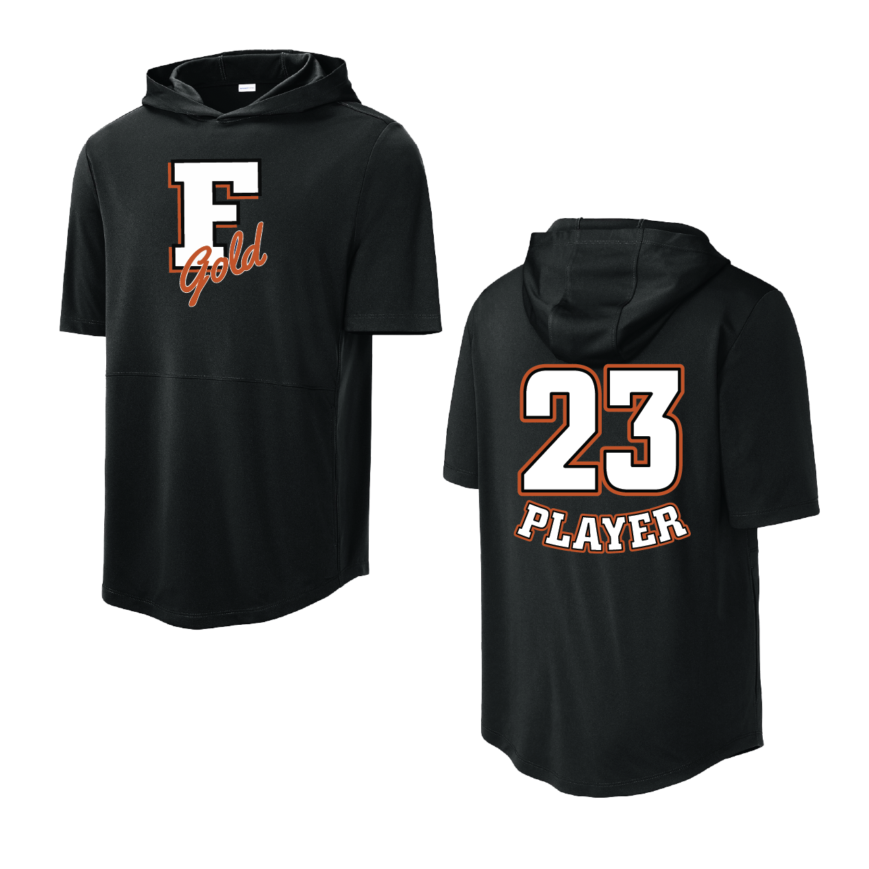 Florida Gold "F" Logo Short Sleeve Lightweight Hoodie