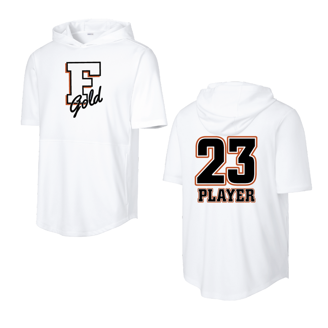 Florida Gold "F" Logo Short Sleeve Lightweight Hoodie