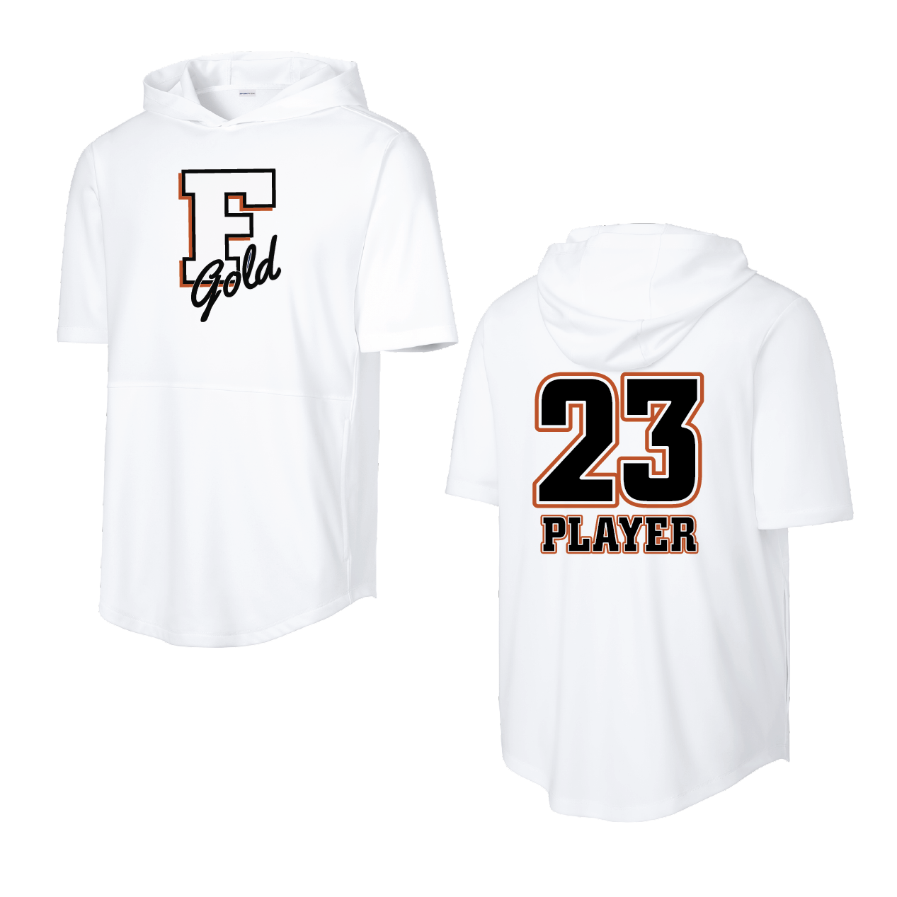 Florida Gold "F" Logo Short Sleeve Lightweight Hoodie