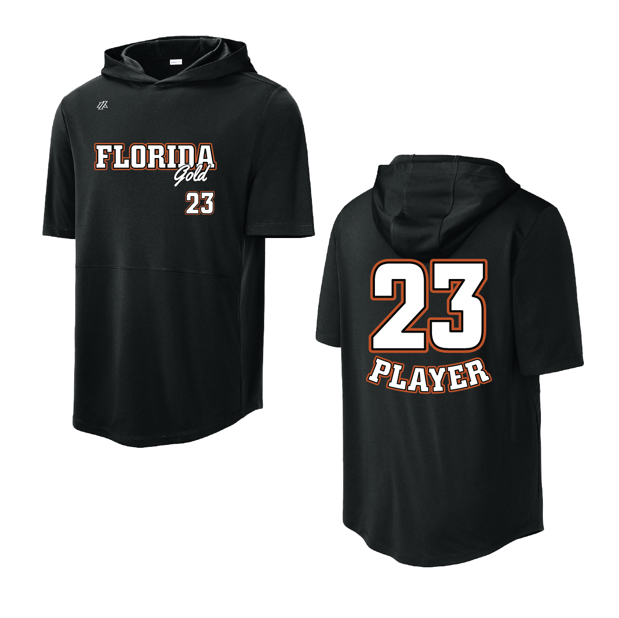 Florida Gold Logo Short Sleeve Lightweight Hoodie