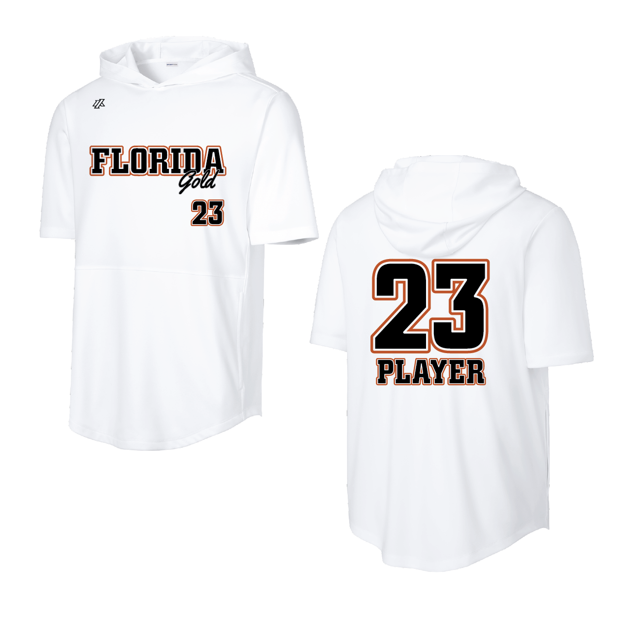 Florida Gold Logo Short Sleeve Lightweight Hoodie