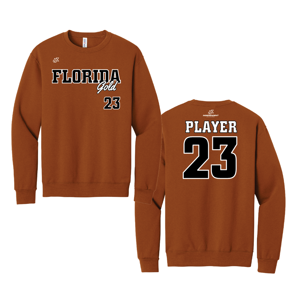 Florida Gold Logo Cotton Crewneck Sweatshirt