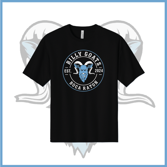Billy Goats 2037 Billy Goats Baseball Circle Logo Cotton Boxy Short Sleeve Tee