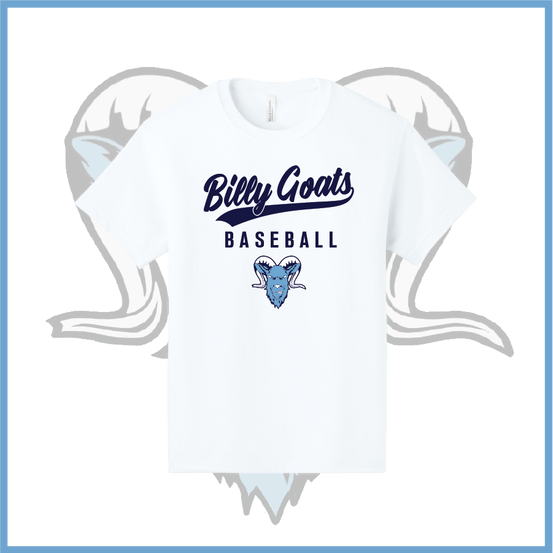 Billy Goats 2037 Billy Goats Baseball Stacked Cotton Boxy Short Sleeve Tee