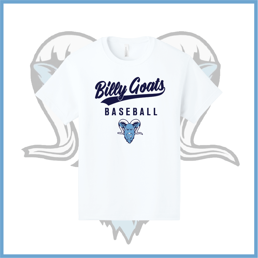 Billy Goats 2037 Billy Goats Baseball Stacked Cotton Boxy Short Sleeve Tee