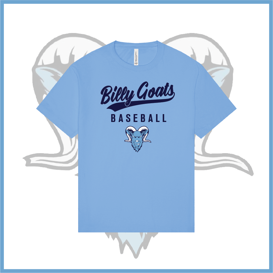 Billy Goats 2037 Billy Goats Baseball Stacked Cotton Boxy Short Sleeve Tee
