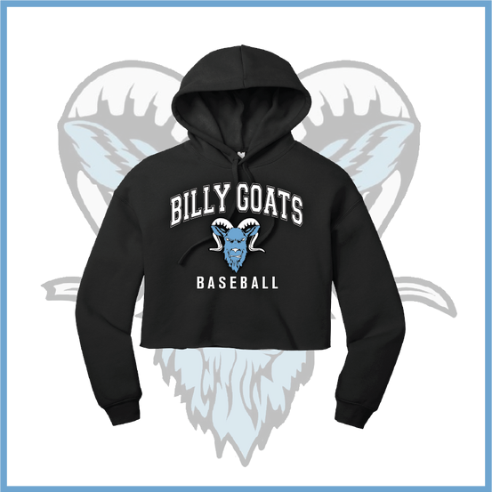 Billy Goats 2037 Collegiate Logo Women's Fleece Crop Hoodie