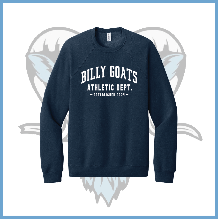 Billy Goats 2037 Athletic Dept. Logo Cotton/Poly Sponge Fleece Sweatshirt