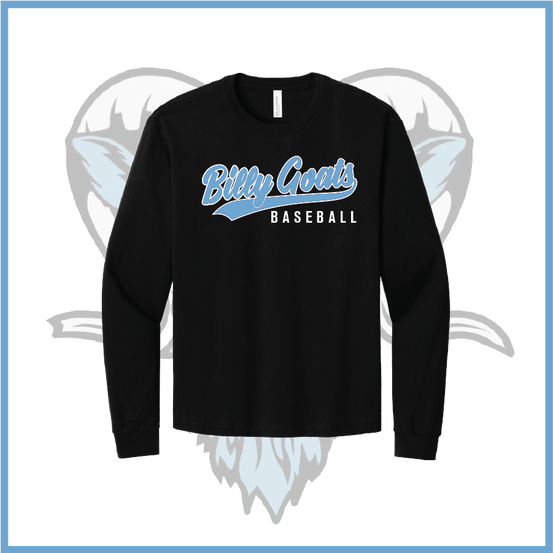 Billy Goats 2037 Billy Goats Baseball Logo Cotton Boxy Long Sleeve Tee