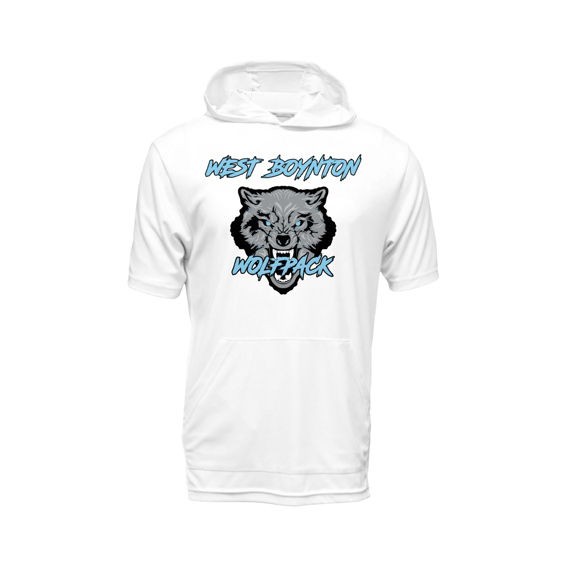 West Boynton Wolfpack Logo Short Sleeve Lightweight Hoodie