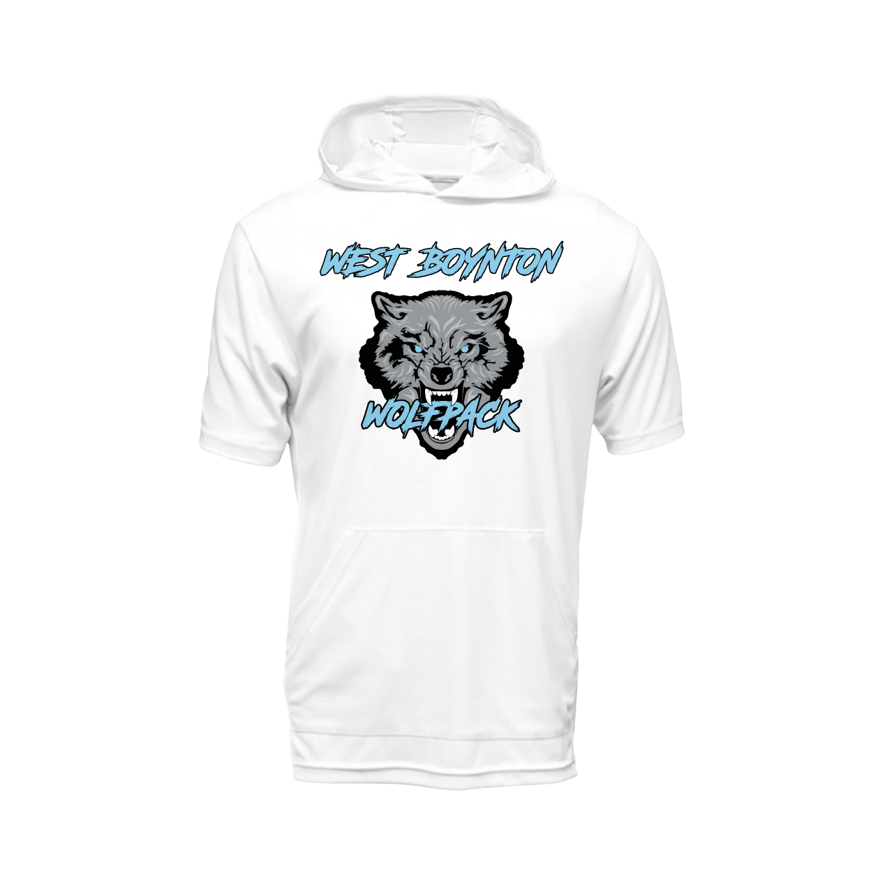 West Boynton Wolfpack Logo Short Sleeve Lightweight Hoodie