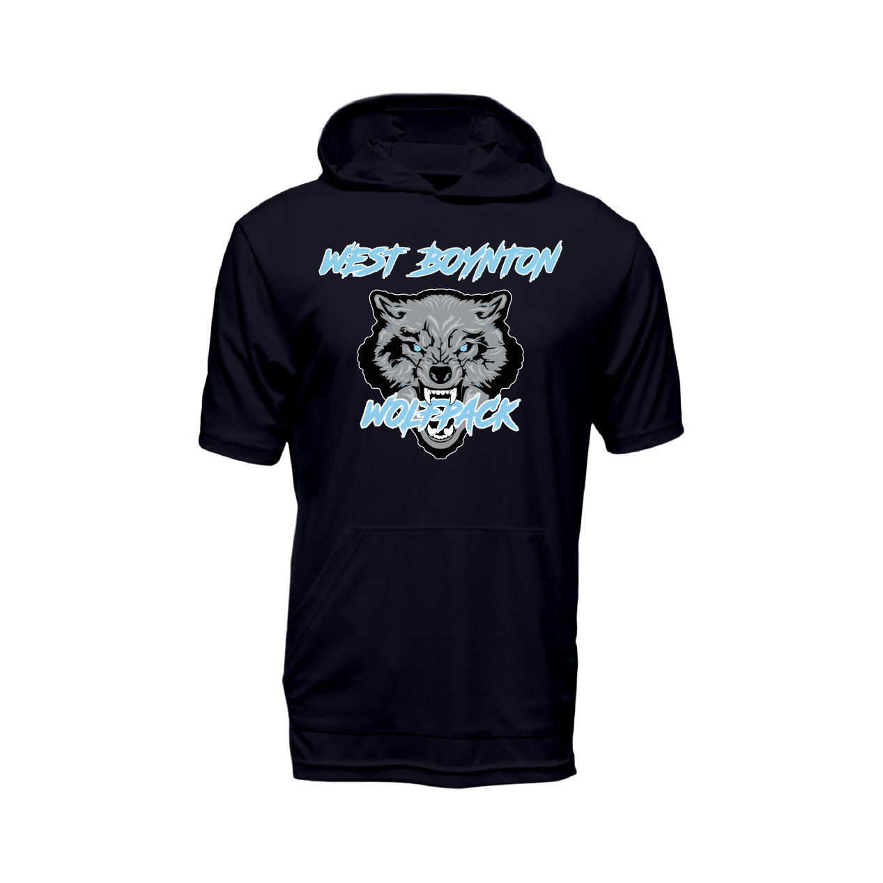 West Boynton Wolfpack Logo Short Sleeve Lightweight Hoodie