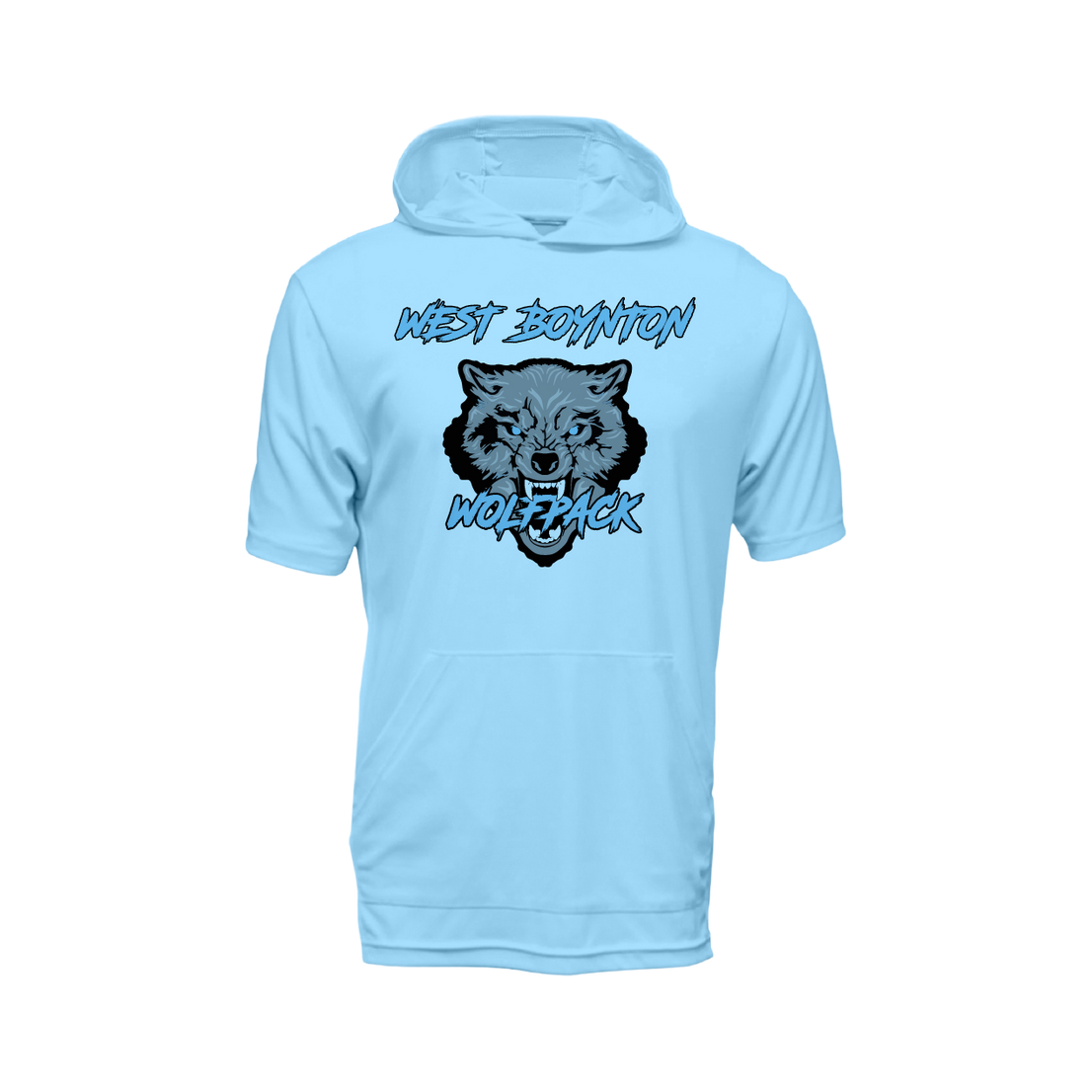 West Boynton Wolfpack Logo Short Sleeve Lightweight Hoodie