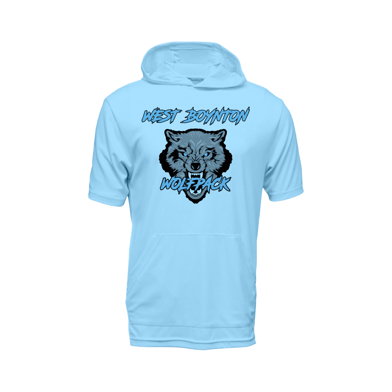 West Boynton Wolfpack Logo Short Sleeve Lightweight Hoodie