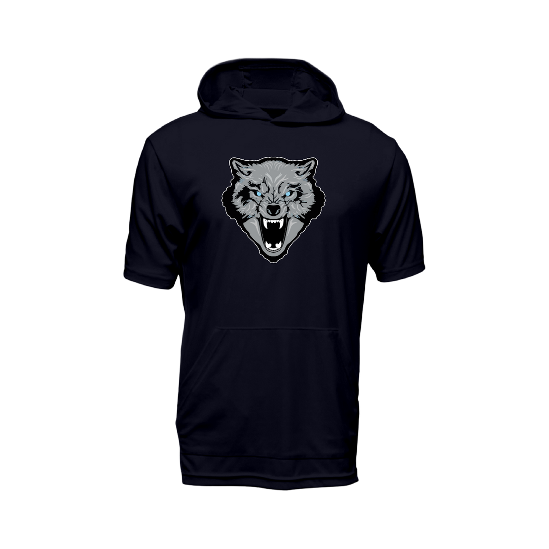 Wolfpack Wolf Logo Short Sleeve Lightweight Hoodie