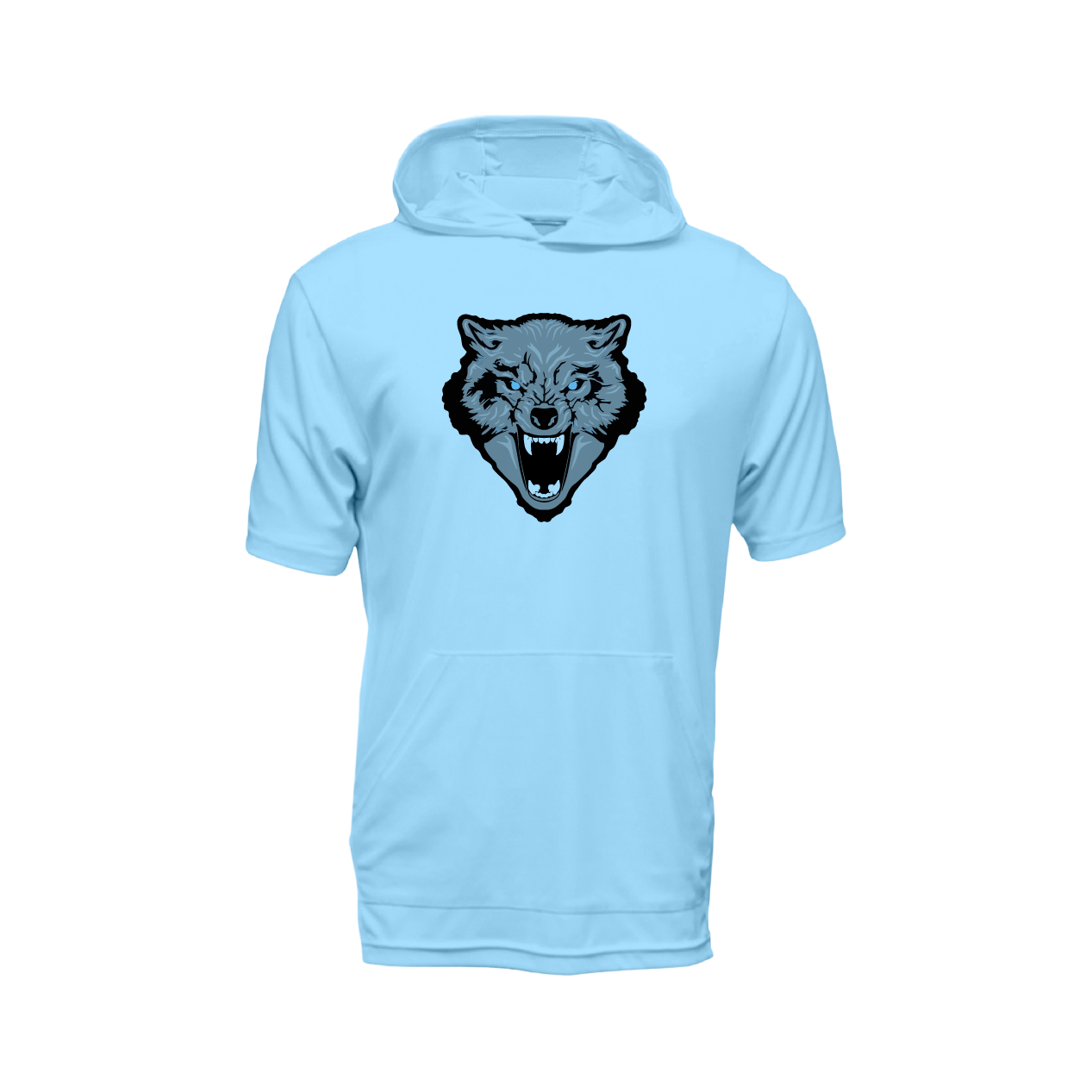 Wolfpack Wolf Logo Short Sleeve Lightweight Hoodie