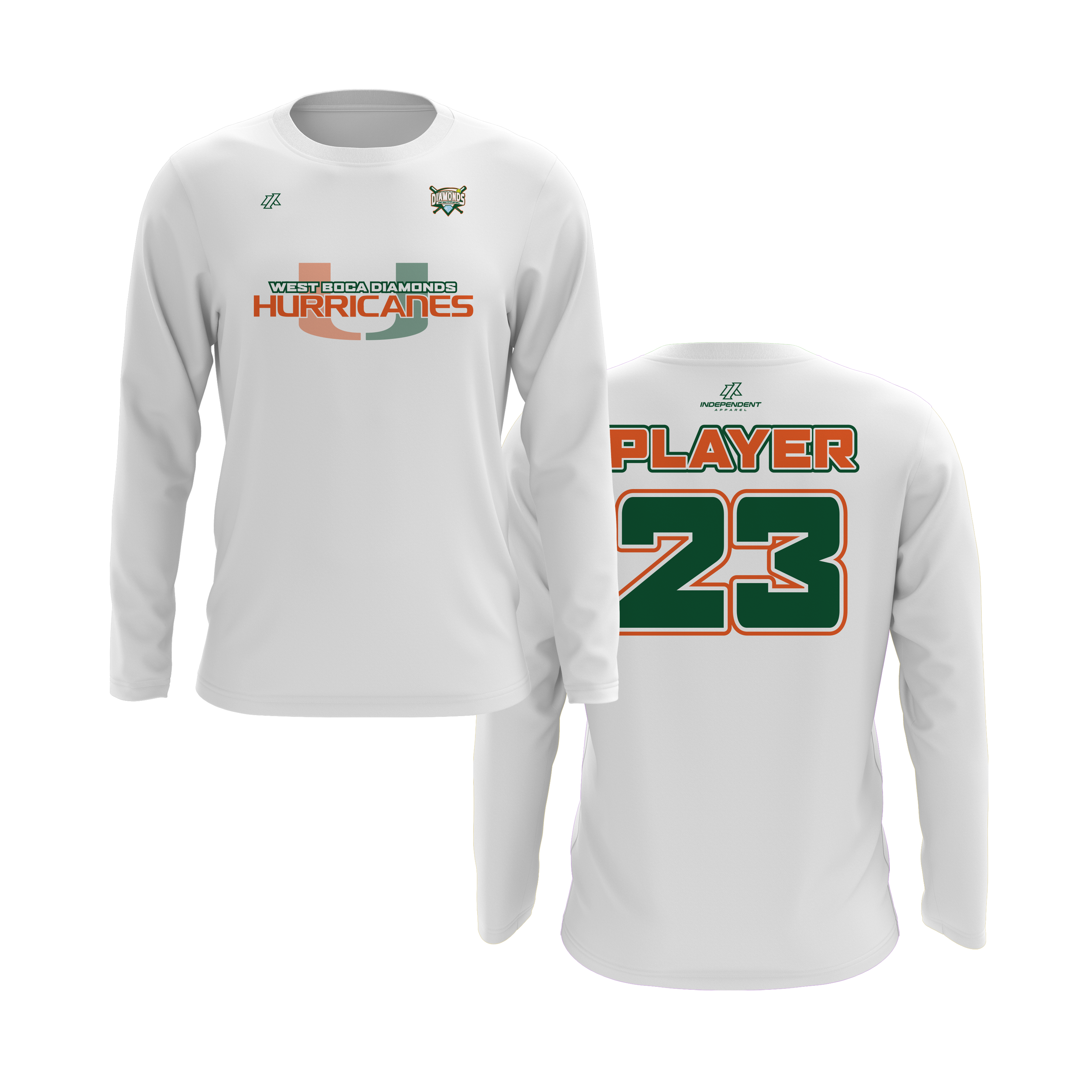 WBD Hurricanes Logo Long Sleeve Shirt