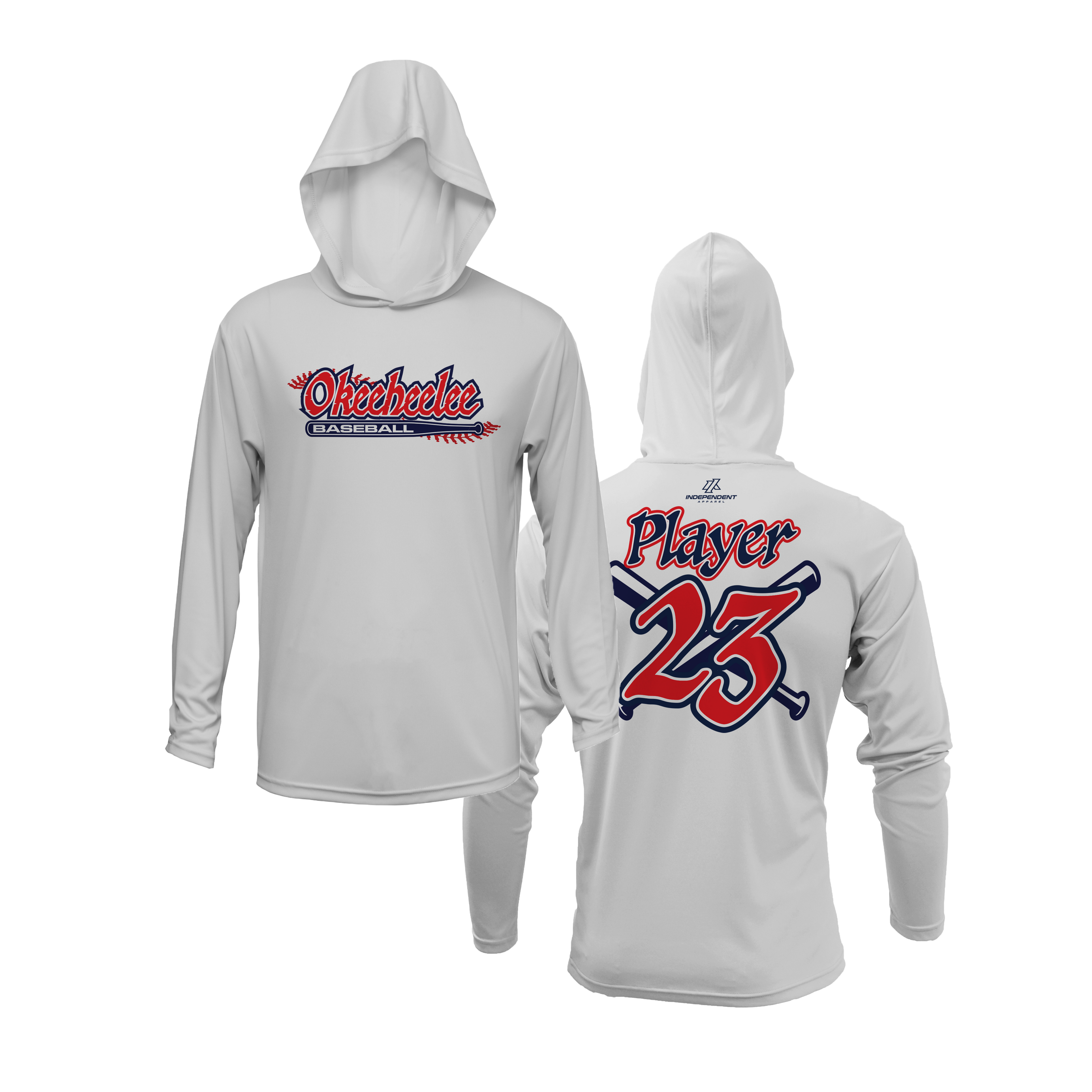 Okeeheelee Baseball Lightweight Hoodie - Laces Logo
