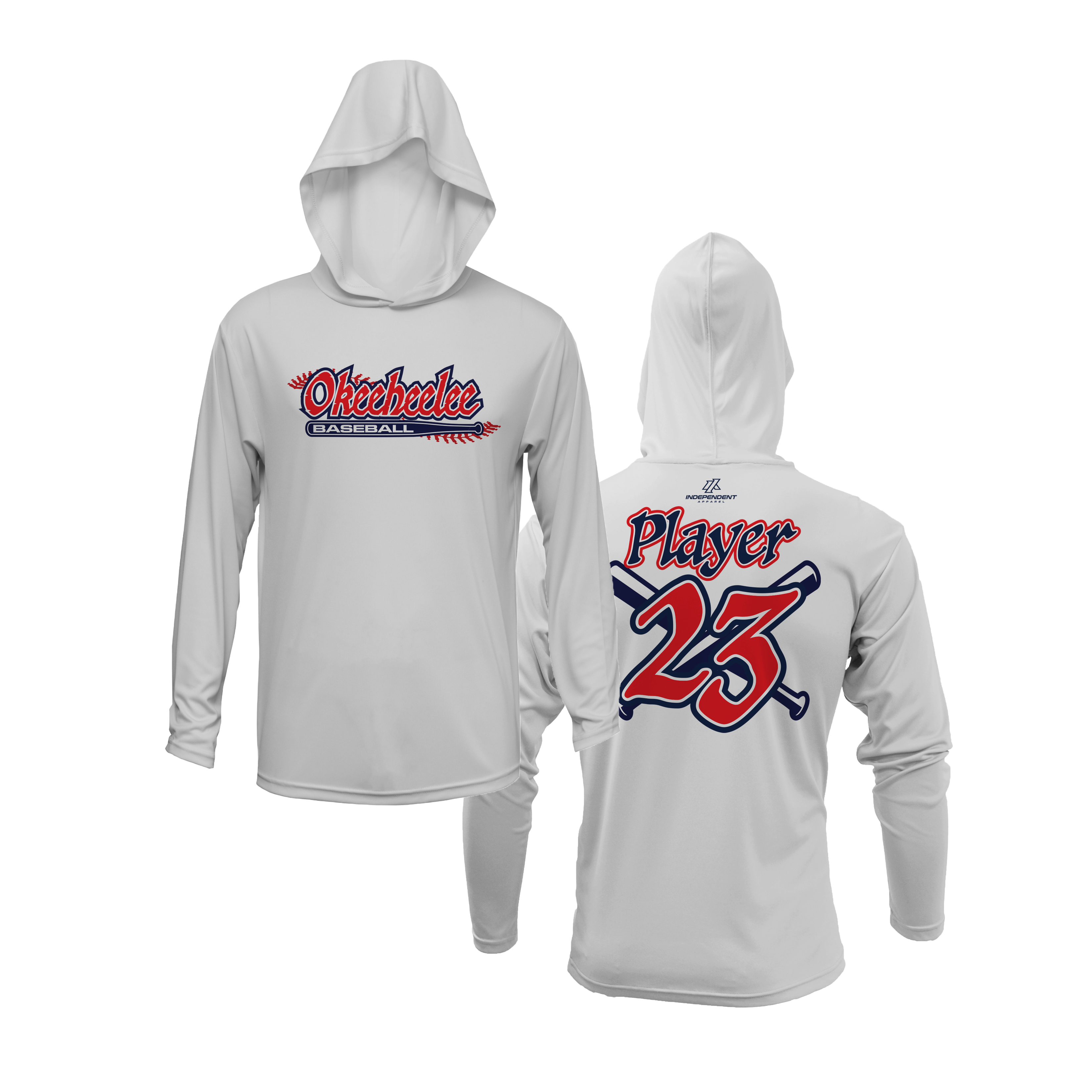 Okeeheelee Baseball Lightweight Hoodie - Laces Logo