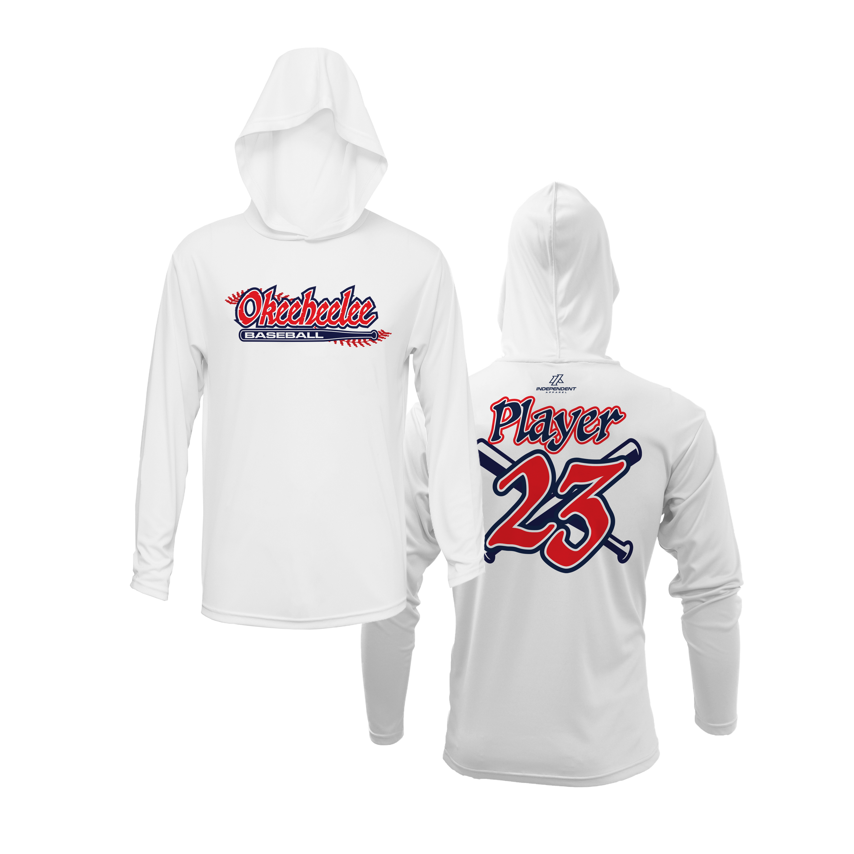 Okeeheelee Baseball Lightweight Hoodie - Laces Logo
