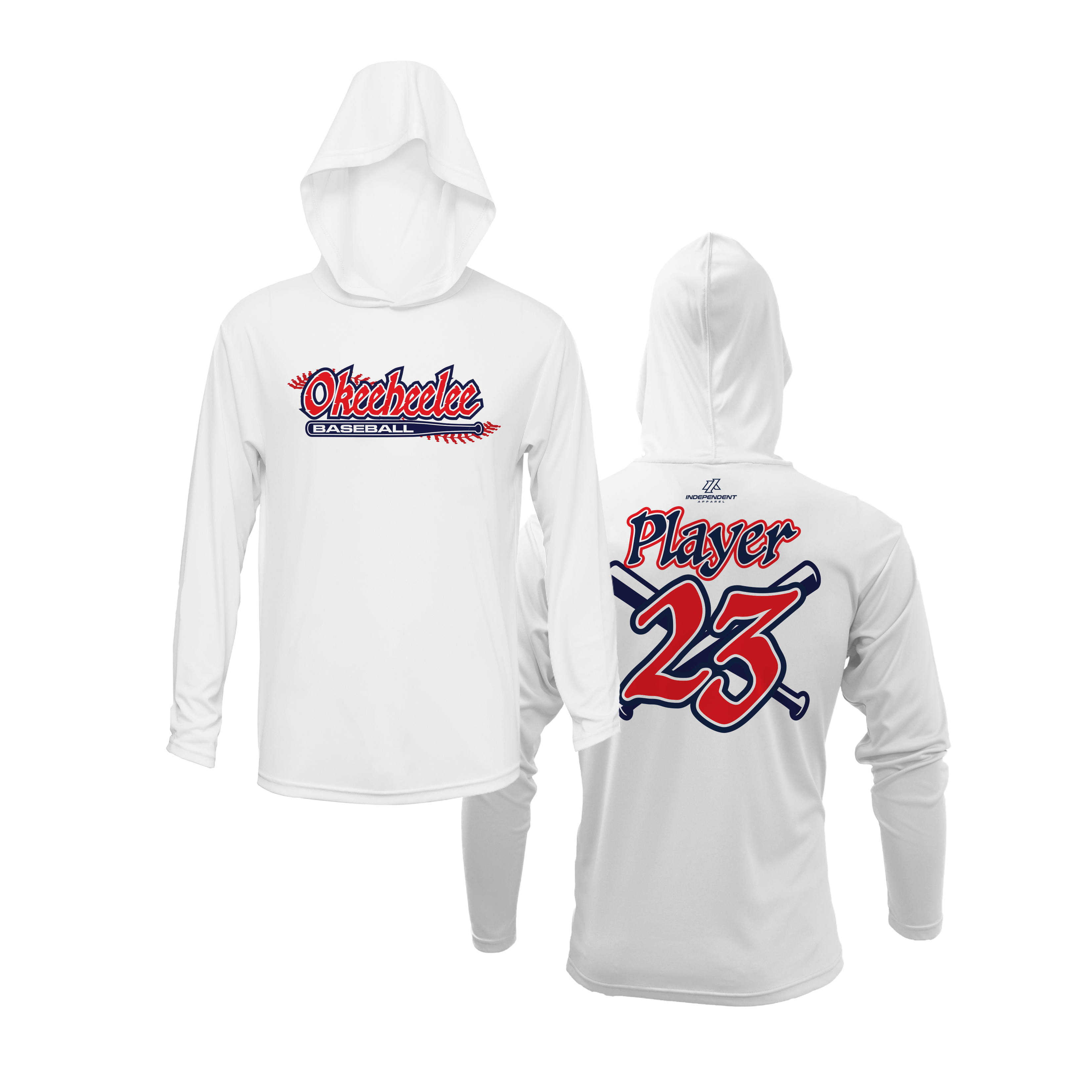 Okeeheelee Baseball Lightweight Hoodie - Laces Logo