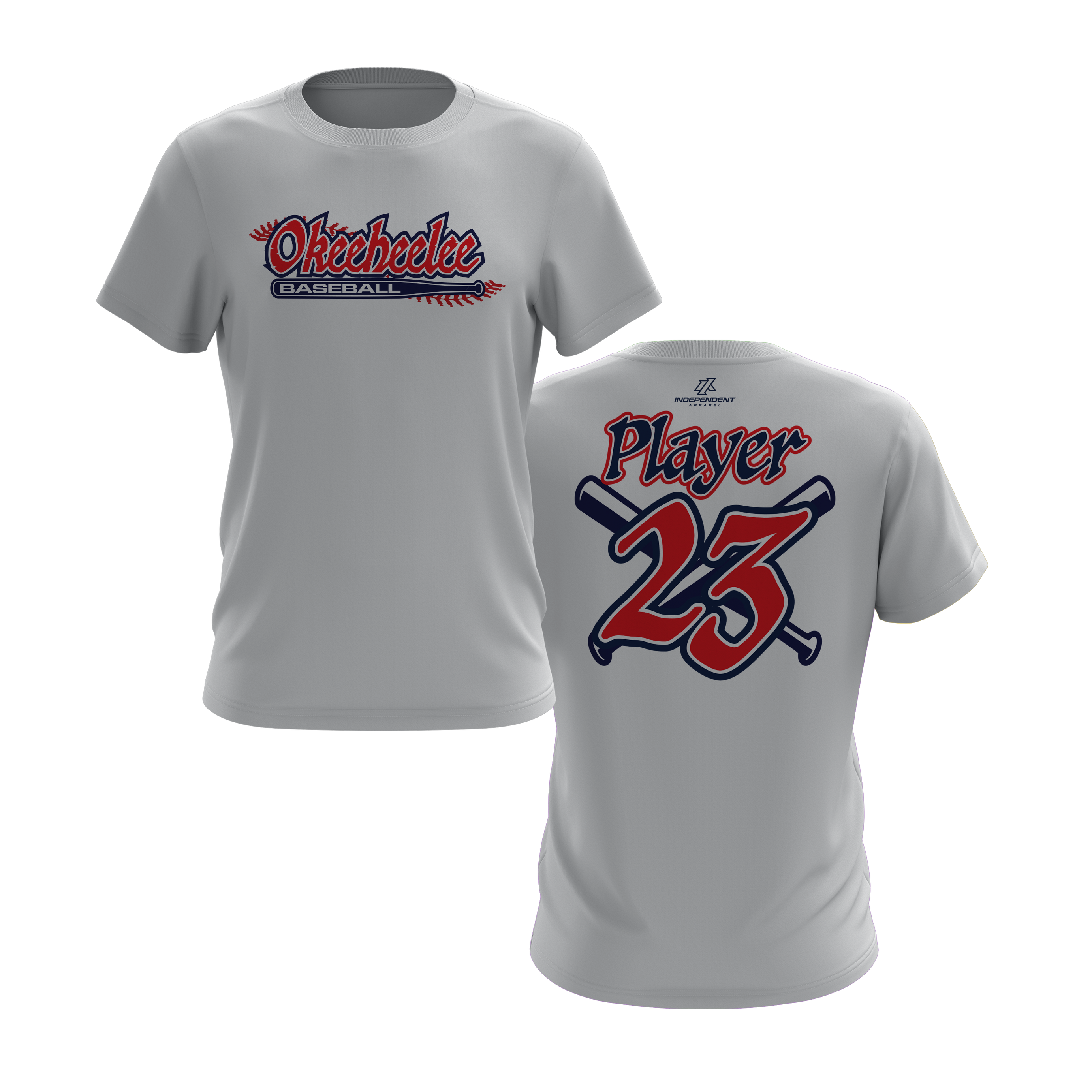 Okeeheelee Baseball Short Sleeve Shirt - Laces Logo