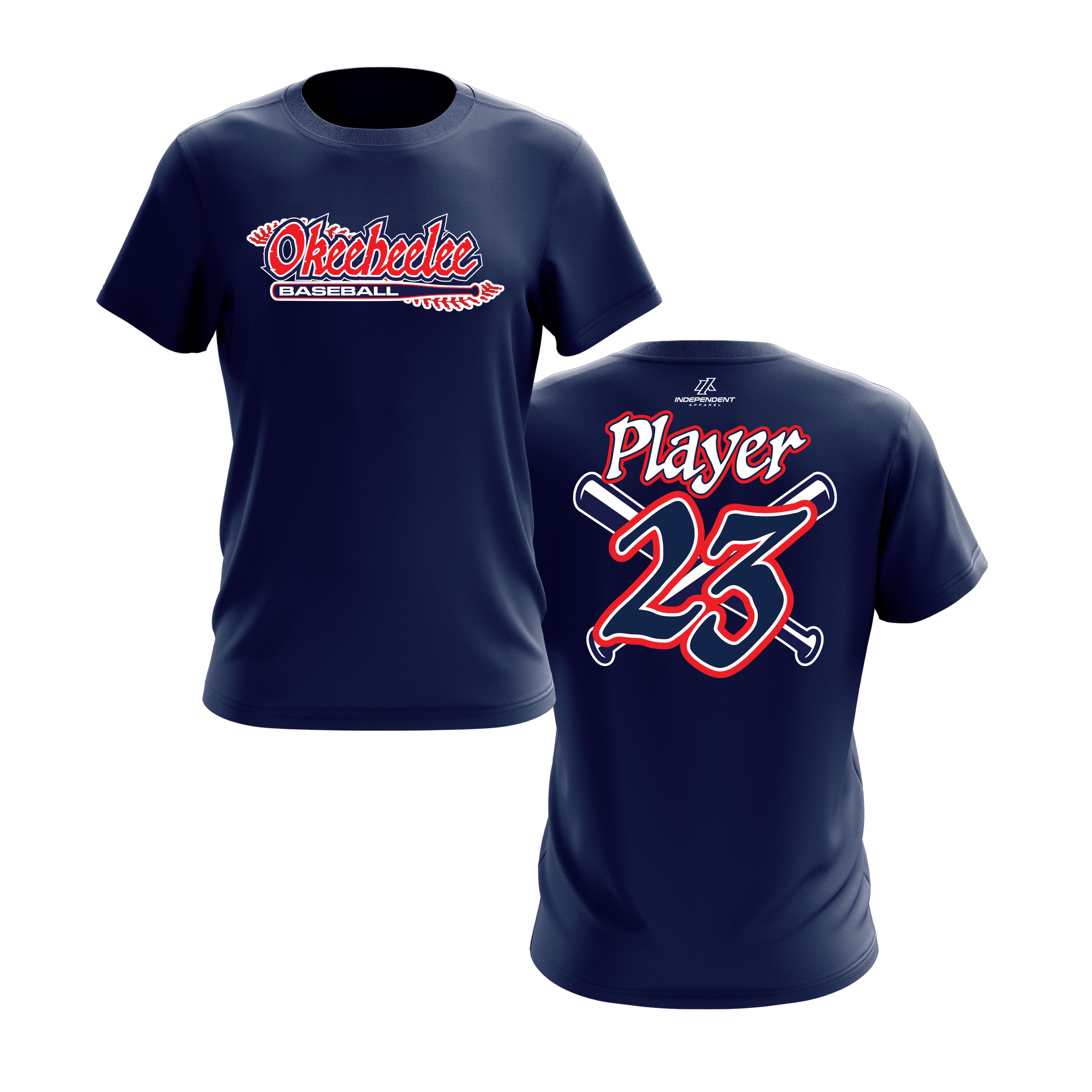 Okeeheelee Baseball Short Sleeve Shirt - Laces Logo