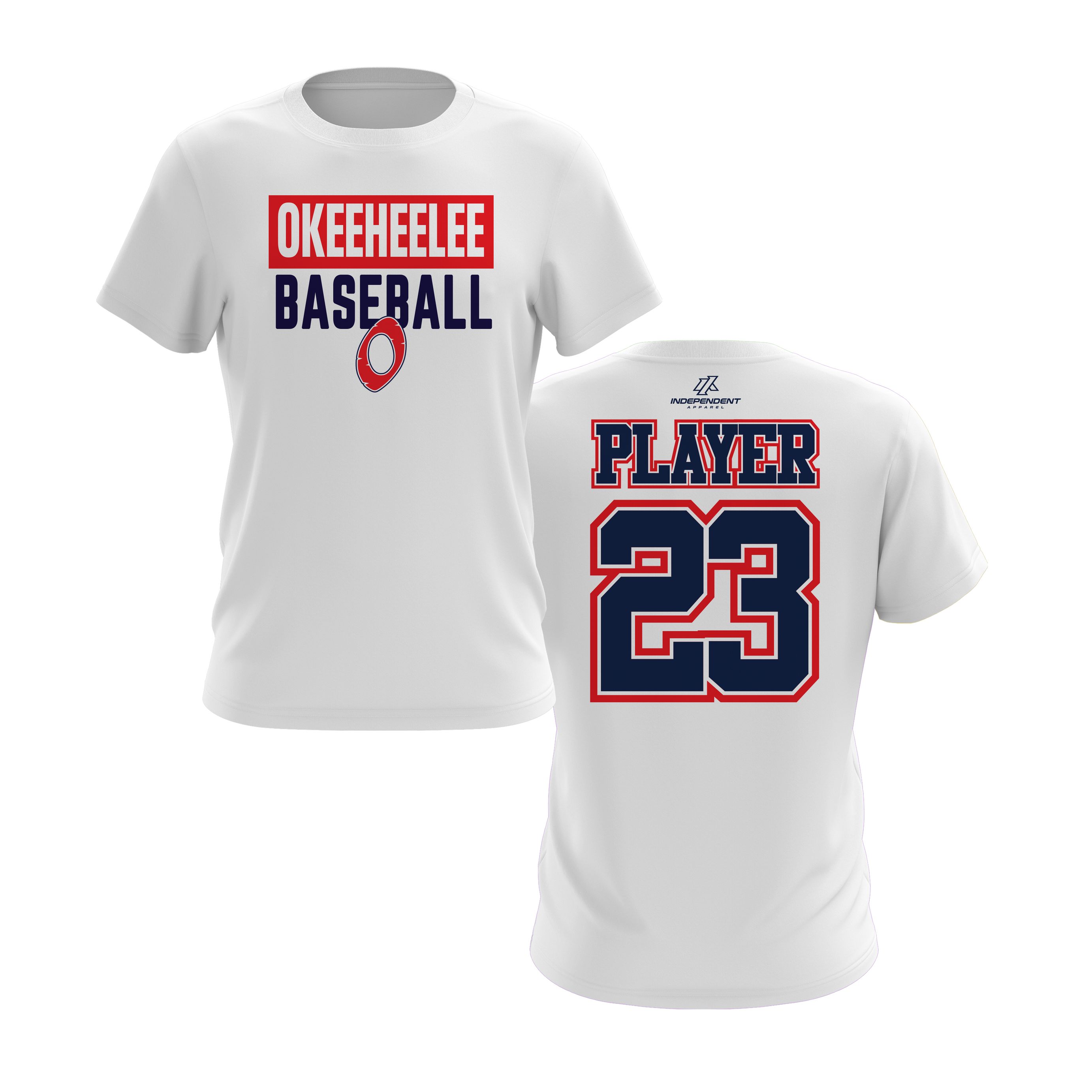 Okeeheelee Baseball Stacked Design Short Sleeve Shirt