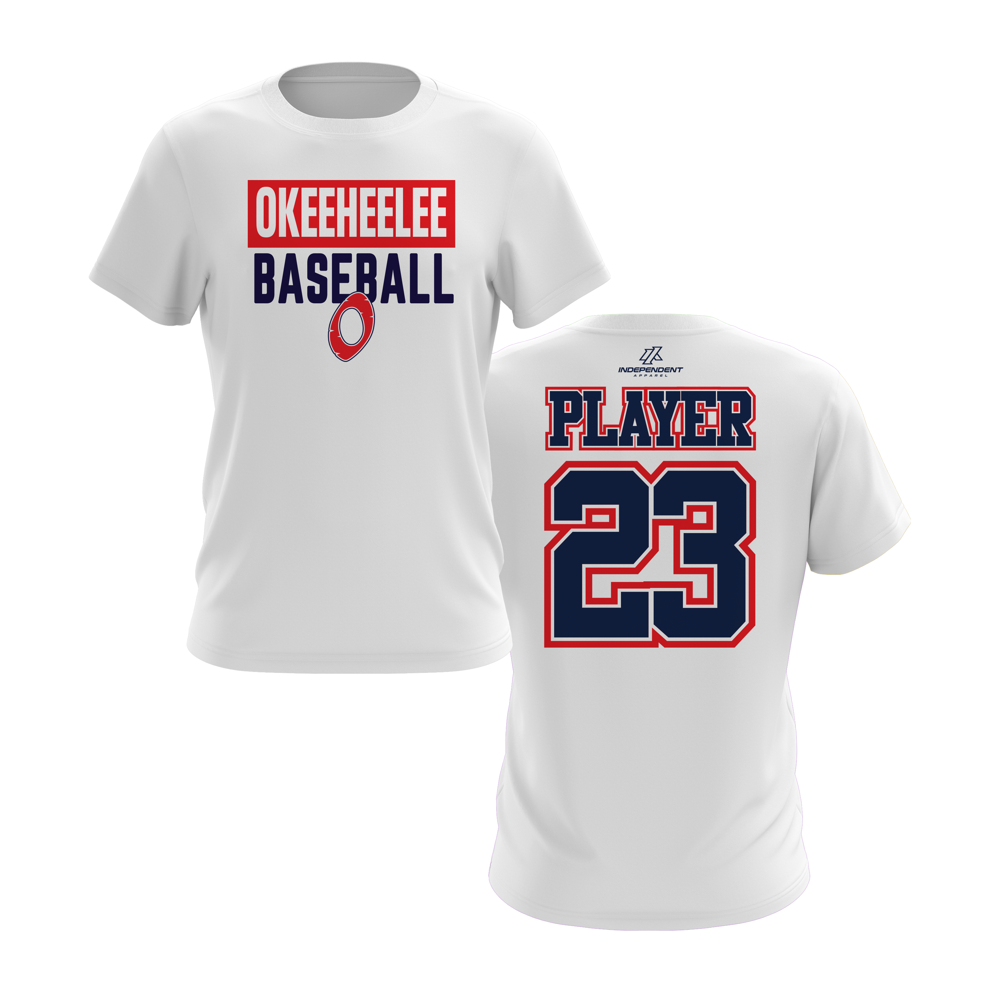 Okeeheelee Baseball Stacked Design Short Sleeve Shirt
