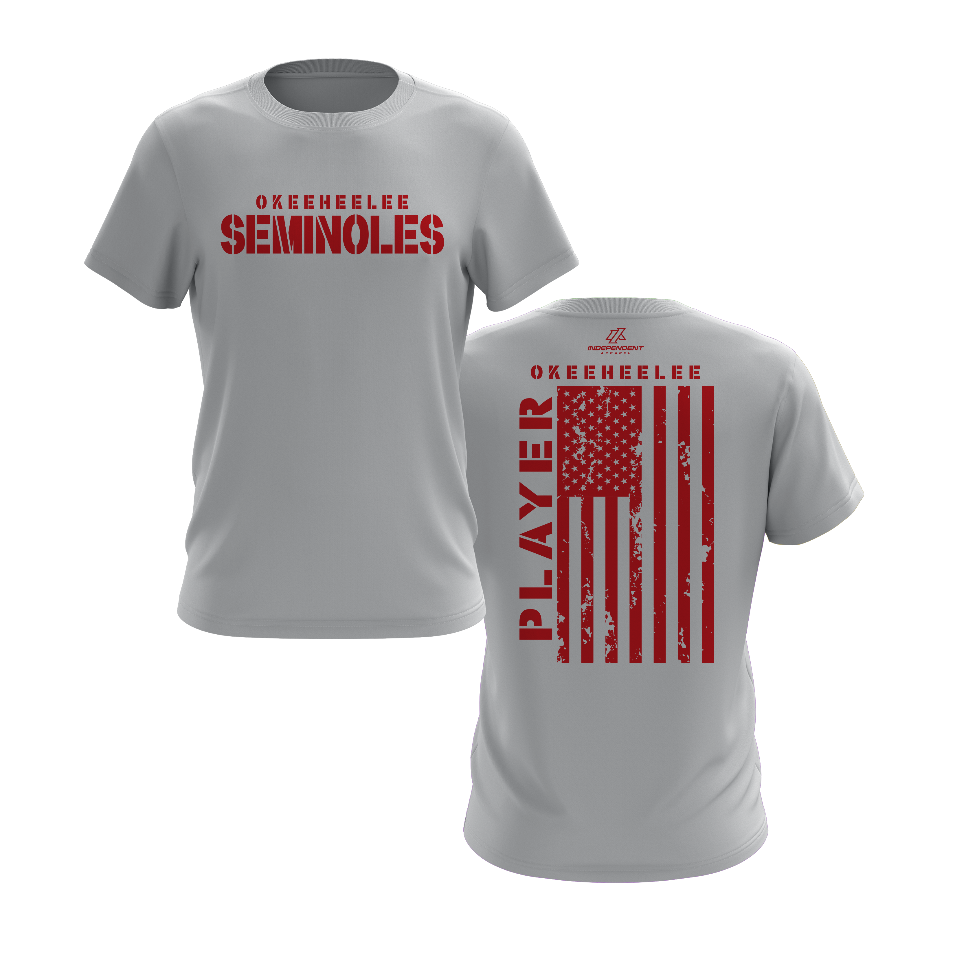 Okeeheelee Team Flag Design Short Sleeve Shirt