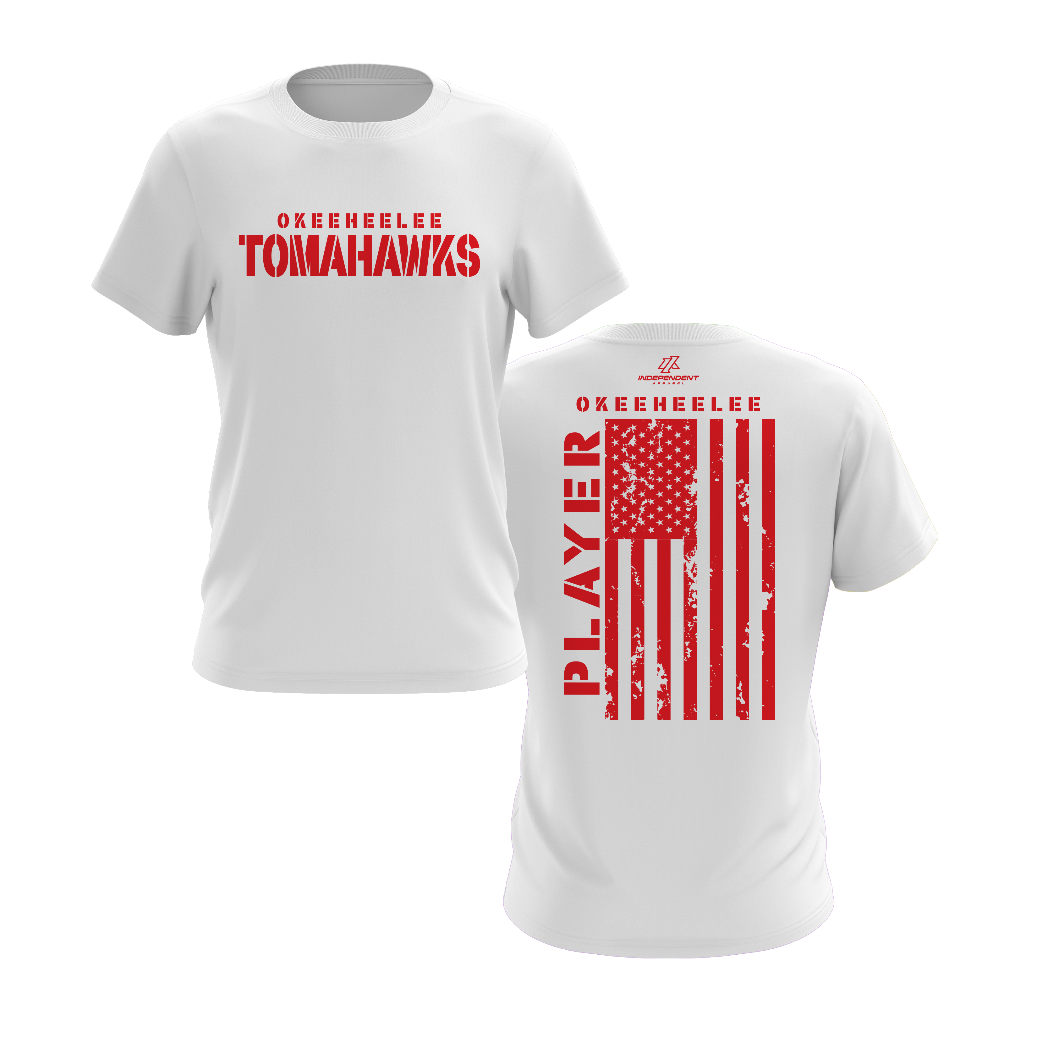 Okeeheelee Team Flag Design Short Sleeve Shirt