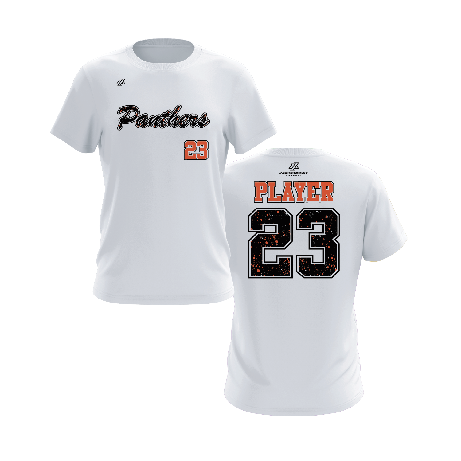 Maniglia 7U Panthers Splatter Script Logo Short Sleeve Shirt