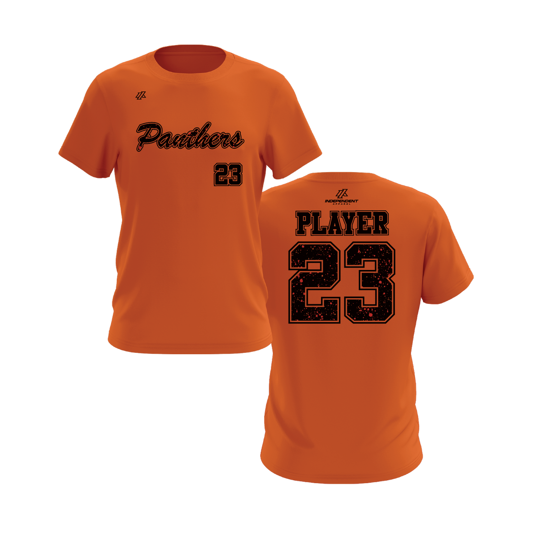 Maniglia 7U Panthers Splatter Script Logo Short Sleeve Shirt