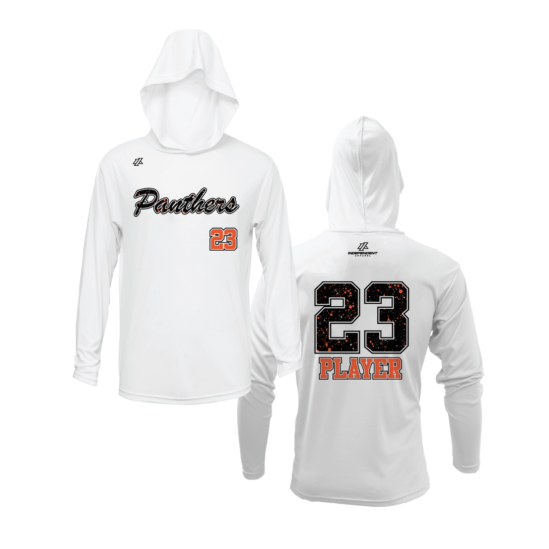 Maniglia 7U Panthers Script Splatter Logo Lightweight Hoodie