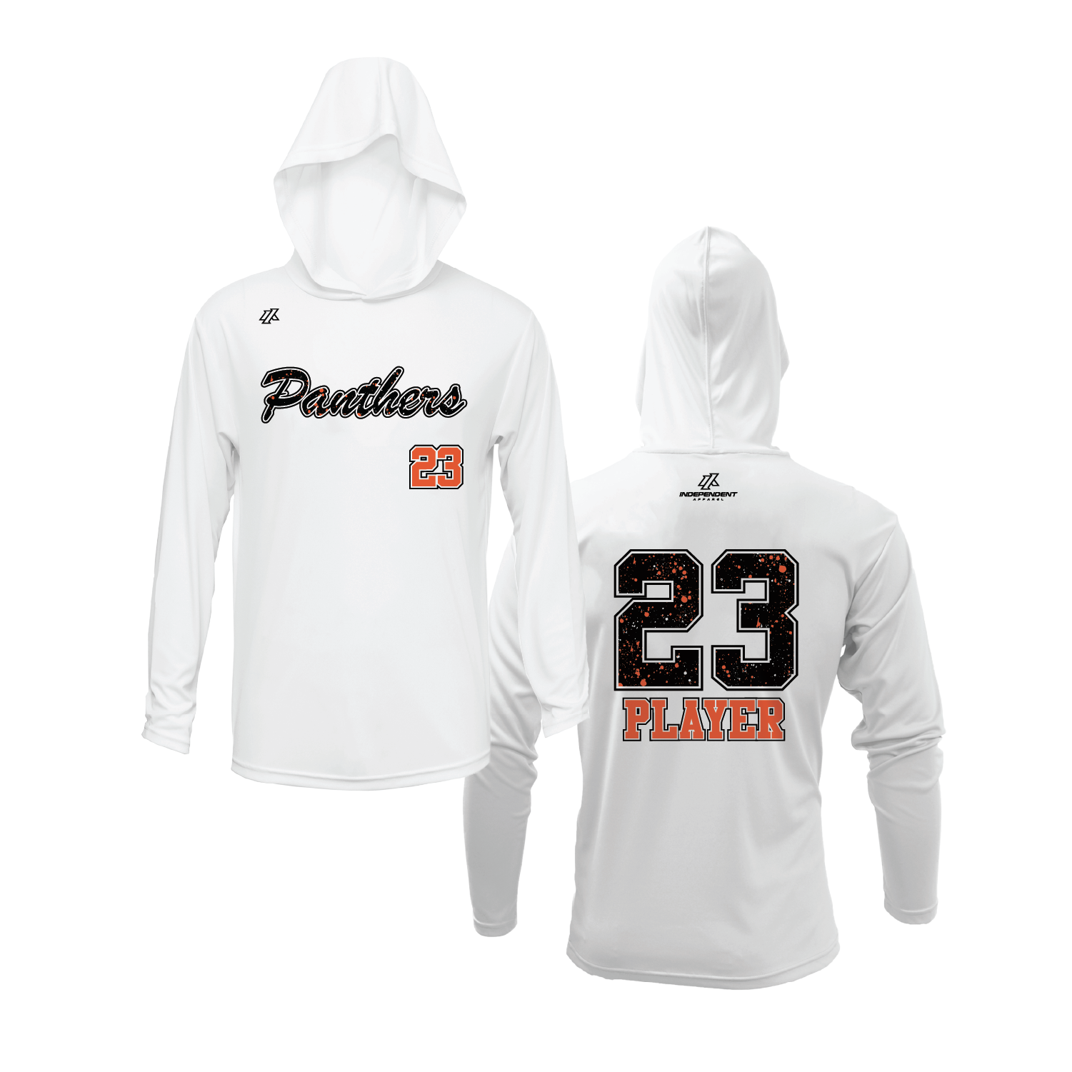 Maniglia 7U Panthers Script Splatter Logo Lightweight Hoodie