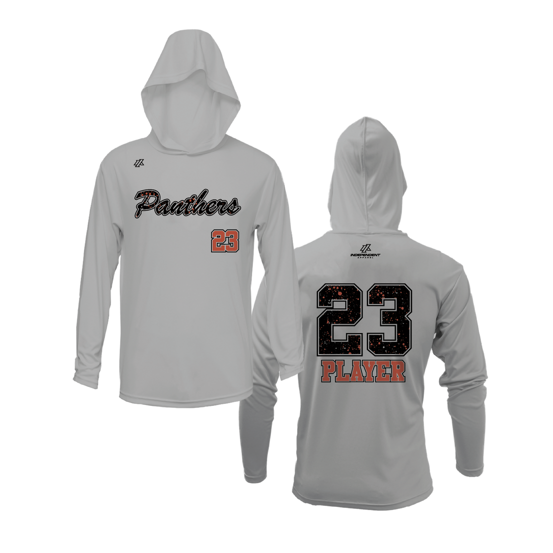 Maniglia 7U Panthers Script Splatter Logo Lightweight Hoodie